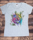 Women's T-Shirt Colourful Om Ethnic Motif Floral Flowers Meditation Print TS1324