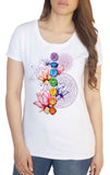 Women’s T-shirt Chakra Symbols Lotus Geometric Spiritual Design Print TS1333