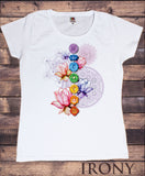 Women’s T-shirt Chakra Symbols Lotus Geometric Spiritual Design Print TS1333