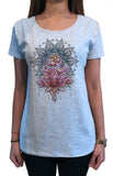 Women's Tee Aztec Flower Lotus Om Meditation Sketch effect Print TS1347