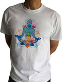 Men’s T-Shirt Chakra Symbols Lotus Geometric Spiritual Design Print TS1348