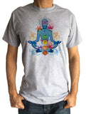 Men’s T-Shirt Chakra Symbols Lotus Geometric Spiritual Design Print TS1348