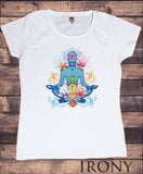 Women's T-Shirt Chakra Symbols Lotus Geometric Spiritual Design Print TS1348