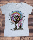Women's T-Shirt Yoga Meditation India zen OM Tree Beautiful Birds Print TS1424