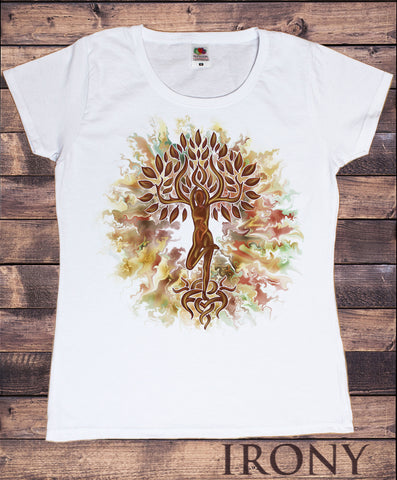 Women's T-Shirt Yoga Tree Buddha Yoga Meditation Flower zen Tree TS1422