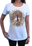 Women's T-Shirt Yoga Tree Buddha Yoga Meditation Flower zen Tree TS1422