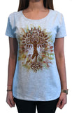 Women's T-Shirt Yoga Tree Buddha Yoga Meditation Flower zen Tree TS1422