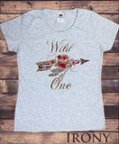 Women's T-Shirt Wild One Arrow and Roses break free dreamer Print TS1435