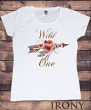 Women's T-Shirt Wild One Arrow and Roses break free dreamer Print TS1435