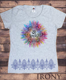 Womens T-Shirt Namaste OM flowers colour explosion Yoga meditation Zen print TS1447