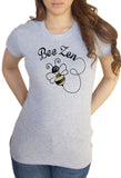 Womens T-Shirt Bumble Bee Zen Buzz Clam Peace casual Iconic slogan TS1462