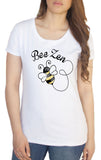 Womens T-Shirt Bumble Bee Zen Buzz Clam Peace casual Iconic slogan TS1462