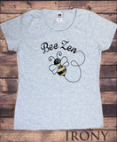 Womens T-Shirt Bumble Bee Zen Buzz Clam Peace casual Iconic slogan TS1462