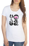 Women's T-Shirt Yoga Lotus Flowery Print TS1487