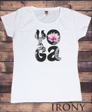 Women's T-Shirt Yoga Lotus Flowery Print TS1487