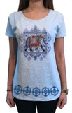 Women's T-Shirt Elephant Pattern Flowery Print TS1489