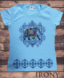 Women's T-Shirt Elephant Pattern Flowery Print TS1489