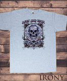 Men’s T-Shirt Rose Skull Gothic Style, Love and Hate Print TS1535