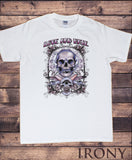 Men’s T-Shirt Rose Skull Gothic Style, Love and Hate Print TS1535