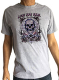 Men’s T-Shirt Rose Skull Gothic Style, Love and Hate Print TS1535