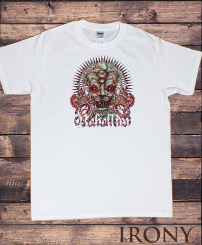 Mens T-Shirt Ethnic Tribel Rebellion Face Distressed Look Print TS1538