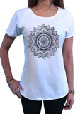 Women's T-Shirt Ethnic Mandala Circle line Art Graphics Print TS1545