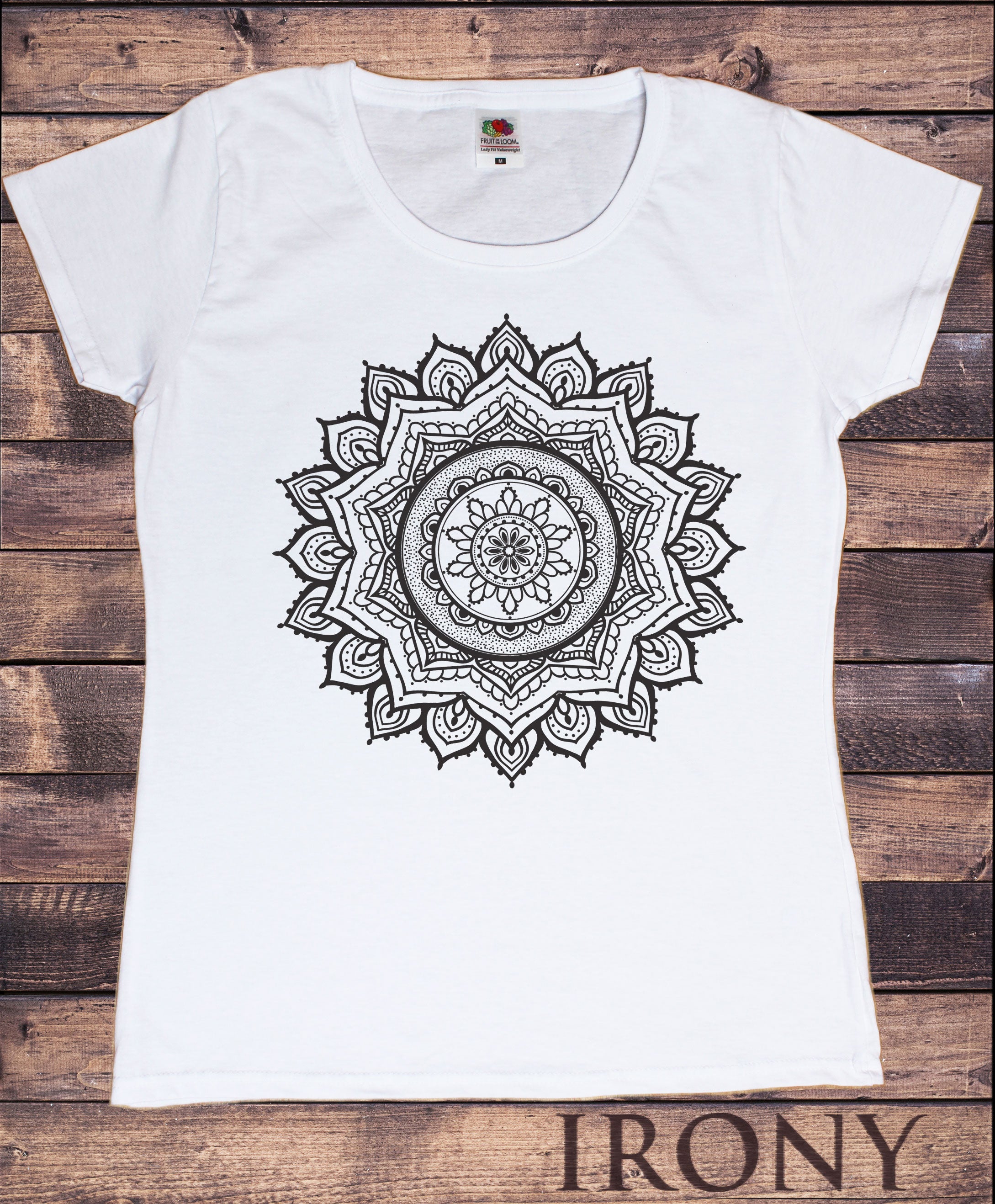 Women's Yoga T-Shirt - Mandala/Green