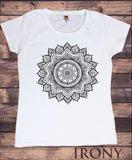 Women's T-Shirt Ethnic Mandala Circle line Art Graphics Print TS1545