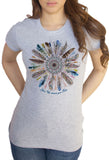 Women's T-Shirt Your Vibe Attract your Tribe Feather Ethnic Print TS1547