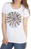Women's T-Shirt Your Vibe Attract your Tribe Feather Ethnic Print TS1547