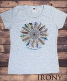 Women's T-Shirt Your Vibe Attract your Tribe Feather Ethnic Print TS1547