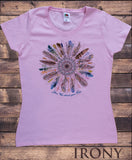 Women's T-Shirt Your Vibe Attract your Tribe Feather Ethnic Print TS1547