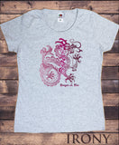 Women's T-Shirt Oriental Dragon on Fire Graphical Print TS1558