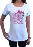 Women's T-Shirt Oriental Dragon on Fire Graphical Print TS1558