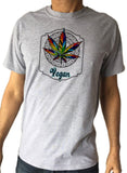 Mens T-Shirt Cannabis Leaf Vegan Graphic Slogan Design TS1565