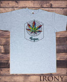 Mens T-Shirt Cannabis Leaf Vegan Graphic Slogan Design TS1565
