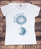 Women’s Tee "Live by the sun, Love by the moon" Stars Day Night Print TS1588