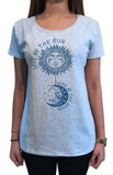 Women’s Tee "Live by the sun, Love by the moon" Stars Day Night Print TS1588