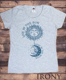 Women’s Tee "Live by the sun, Love by the moon" Stars Day Night Print TS1588