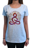 Women's T-Shirt Take your time to make the soul happy Flowery Pattern India om Zen TS1597