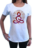 Women's T-Shirt Take your time to make the soul happy Flowery Pattern India om Zen TS1597