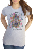 Women's T-Shirt Fatima Hand Mysteries of Existence Print TS1599