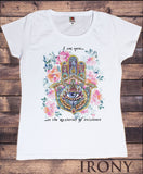 Women's T-Shirt Fatima Hand Mysteries of Existence Print TS1599