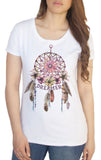 Women's T-Shirt,Native Indian Feathers, Dreamer TS1600