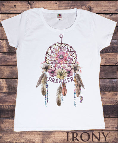 Women's T-Shirt,Native Indian Feathers, Dreamer TS1600