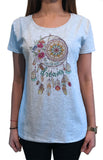 Women's T-Shirt,Follow Your Dreams, native Dreamcatcher Print TS1601