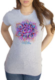 Women's T-Shirt ,Positive Vibes lotus OM Just Breath Print TS1602