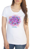 Women's T-Shirt ,Positive Vibes lotus OM Just Breath Print TS1602