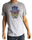 Men's T-Shirt Hamza Hand, Ethnic Spiritual Meditation Print,TS1607