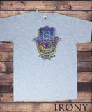 Men's T-Shirt Hamza Hand, Ethnic Spiritual Meditation Print,TS1607